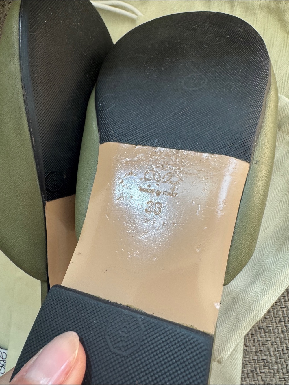 Loewe Anagram Leather Mule Slides - Picture 10 of 11